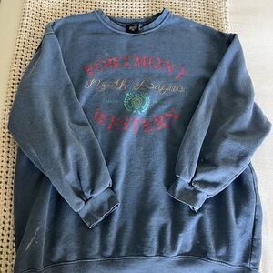 Urban Outfitters Fortmont Western Blue Sweatshirt